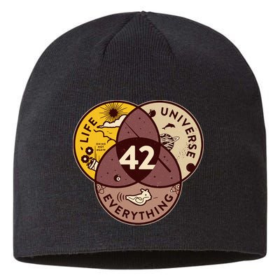 42 Answers To Life Universe Everything Hitchhikers Galaxy Guide Sustainable Beanie