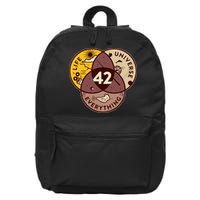 42 Answers To Life Universe Everything Hitchhikers Galaxy Guide 16 in Basic Backpack