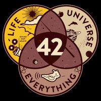 42 Answers To Life Universe Everything Hitchhikers Galaxy Guide 16 in Basic Backpack