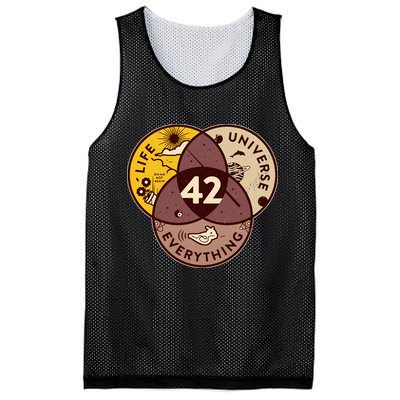 42 Answers To Life Universe Everything Hitchhikers Galaxy Guide Mesh Reversible Basketball Jersey Tank