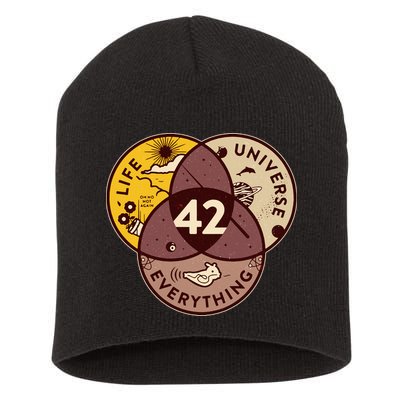 42 Answers To Life Universe Everything Hitchhikers Galaxy Guide Short Acrylic Beanie