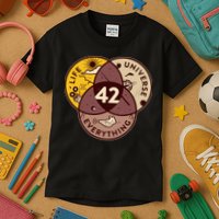 42 Answers To Life Universe Everything Hitchhikers Galaxy Guide Kids T-Shirt