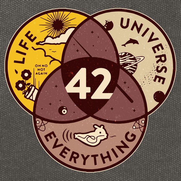 42 Answers To Life Universe Everything Hitchhikers Galaxy Guide Cotton Canvas Backpack
