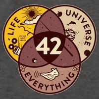 42 Answers To Life Universe Everything Hitchhikers Galaxy Guide Vector Backpack