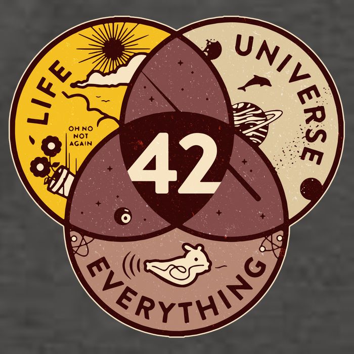 42 Answers To Life Universe Everything Hitchhikers Galaxy Guide Vector Backpack