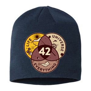 42 Answers To Life Universe Everything Hitchhikers Galaxy Guide Sustainable Beanie