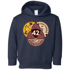 42 Answers To Life Universe Everything Hitchhikers Galaxy Guide Toddler Hoodie