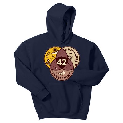 42 Answers To Life Universe Everything Hitchhikers Galaxy Guide Kids Hoodie