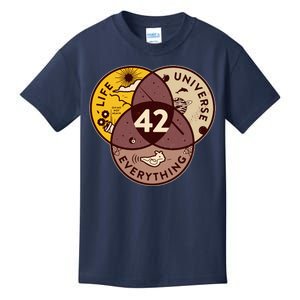 42 Answers To Life Universe Everything Hitchhikers Galaxy Guide Kids T-Shirt