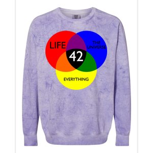 42 The Answer To Life Universe And Everything Colorblast Crewneck Sweatshirt