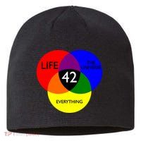 42 The Answer To Life Universe And Everything Sustainable Beanie