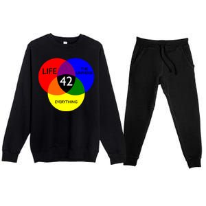 42 The Answer To Life Universe And Everything Premium Crewneck Sweatsuit Set