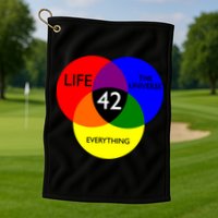 42 The Answer To Life Universe And Everything Golf Towel