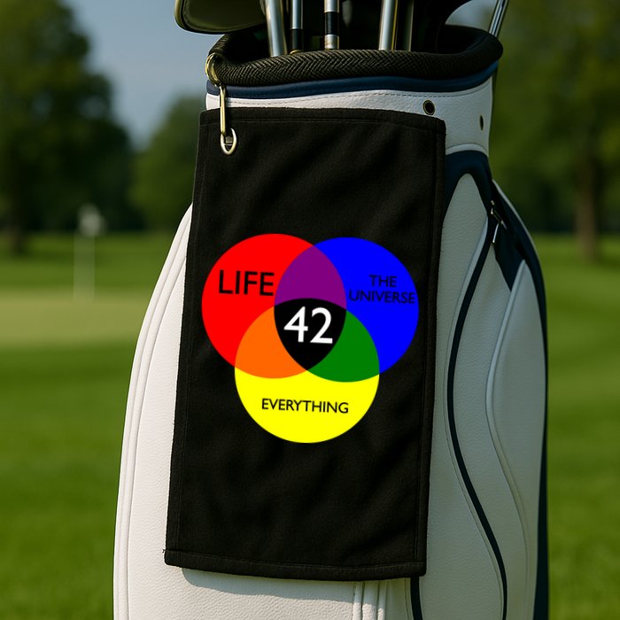 42 The Answer To Life Universe And Everything Golf Towel