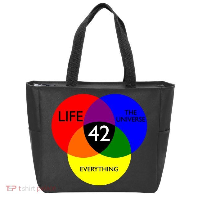 42 The Answer To Life Universe And Everything Zip Tote Bag
