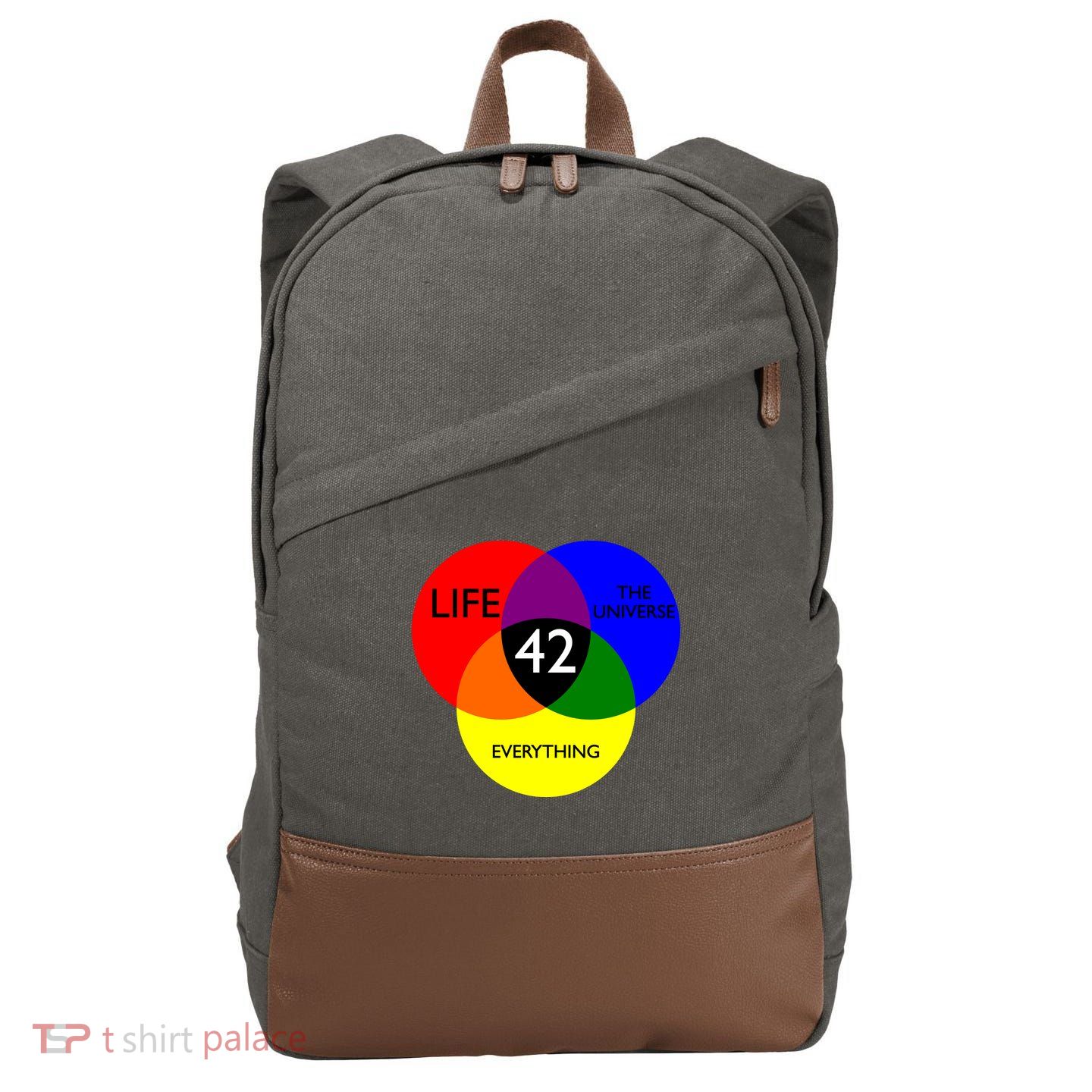 42 The Answer To Life Universe And Everything Cotton Canvas Backpack