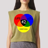 42 The Answer To Life Universe And Everything Garment-Dyed Women's Muscle Tee