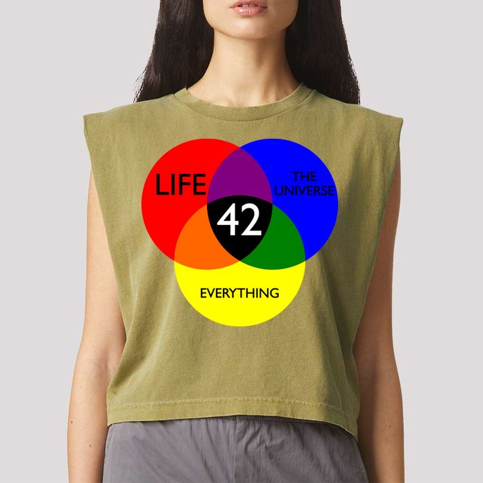 42 The Answer To Life Universe And Everything Garment-Dyed Women's Muscle Tee