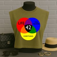42 The Answer To Life Universe And Everything Garment-Dyed Women's Muscle Tee