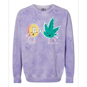 420 Bitcoin Colorblast Crewneck Sweatshirt