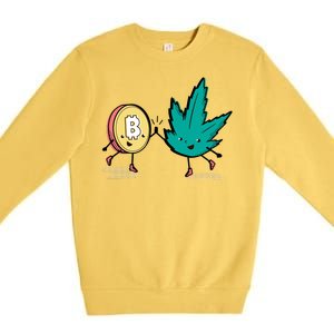 420 Bitcoin Premium Crewneck Sweatshirt