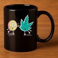 420 Bitcoin 11oz C Handle Ceramic Mug