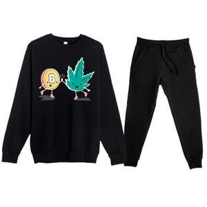 420 Bitcoin Premium Crewneck Sweatsuit Set