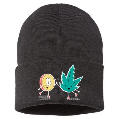 420 Bitcoin Sustainable Knit Beanie