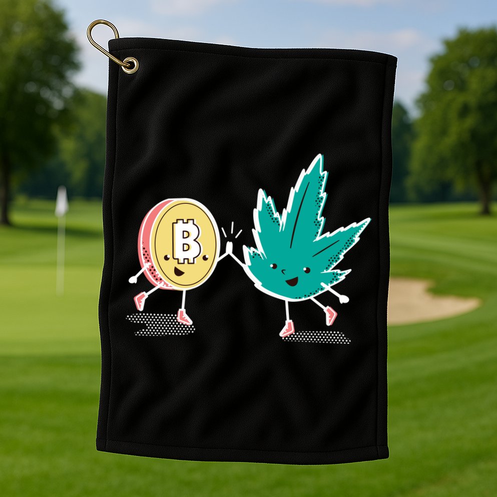 420 Bitcoin Golf Towel