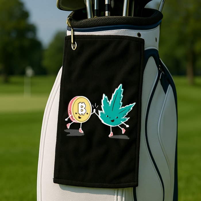 420 Bitcoin Golf Towel