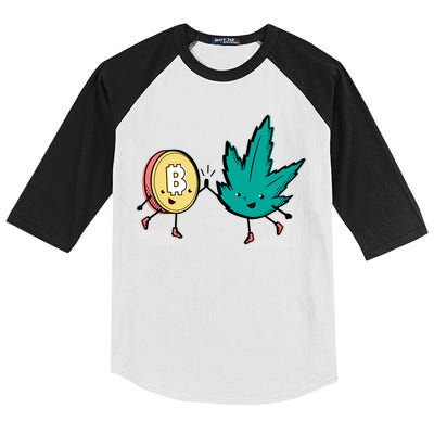 420 Bitcoin Kids Colorblock Raglan Jersey