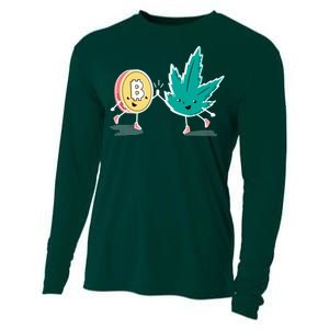 420 Bitcoin Cooling Performance Long Sleeve Crew