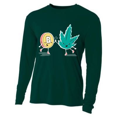 420 Bitcoin Cooling Performance Long Sleeve Crew
