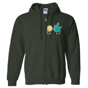 420 Bitcoin Full Zip Hoodie