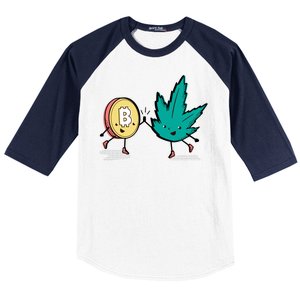 420 Bitcoin Baseball Sleeve Shirt