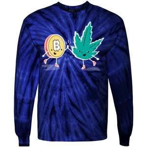 420 Bitcoin Tie-Dye Long Sleeve Shirt