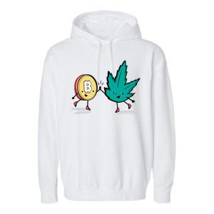 420 Bitcoin Garment-Dyed Fleece Hoodie