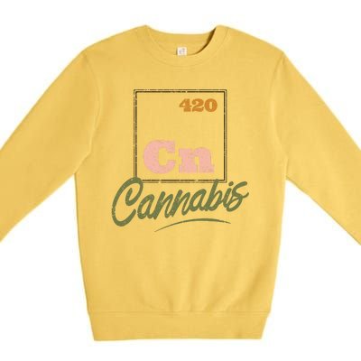 420 Cannabis Periodic Element Premium Crewneck Sweatshirt