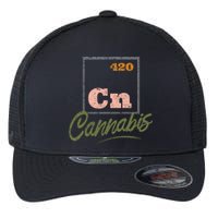 420 Cannabis Periodic Element Flexfit Unipanel Trucker Cap