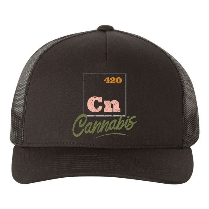 420 Cannabis Periodic Element Yupoong Adult 5-Panel Trucker Hat