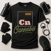 420 Cannabis Periodic Element Cooling Performance Crew T-Shirt