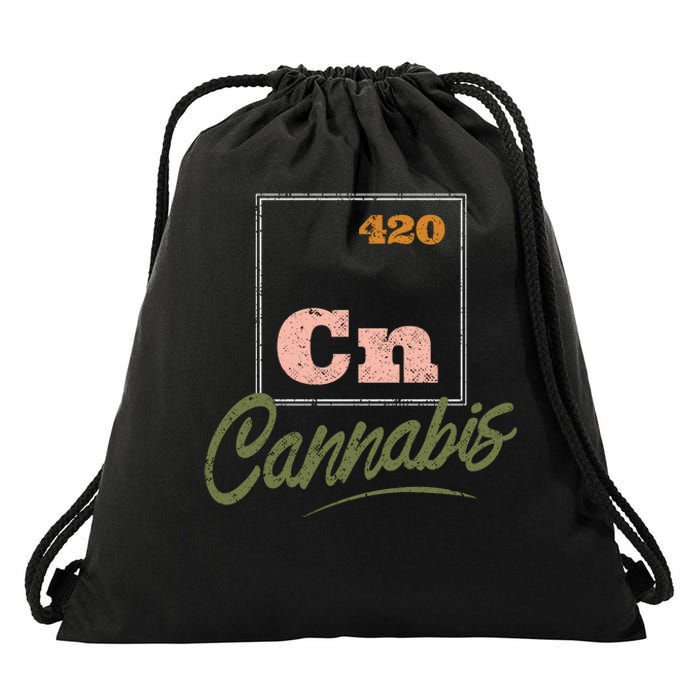 420 Cannabis Periodic Element Drawstring Bag