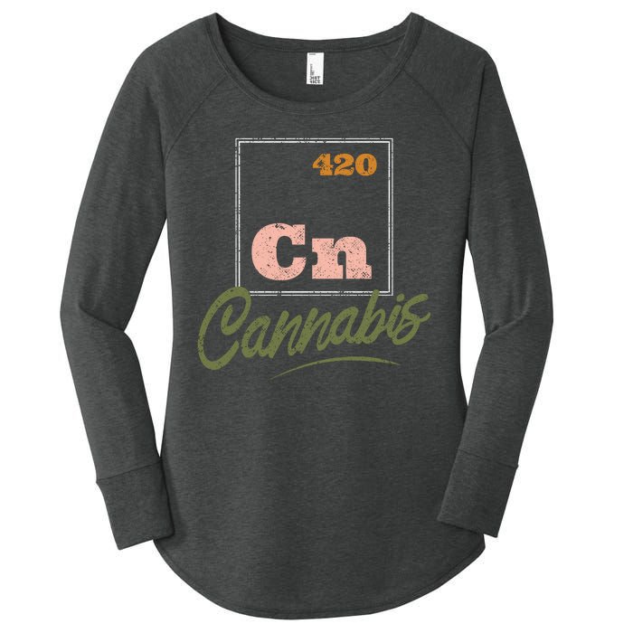 420 Cannabis Periodic Element Women's Perfect Tri Tunic Long Sleeve Shirt