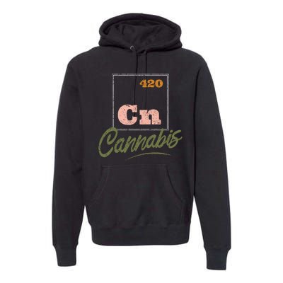 420 Cannabis Periodic Element Premium Hoodie