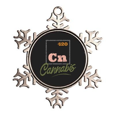 420 Cannabis Periodic Element Metallic Star Ornament