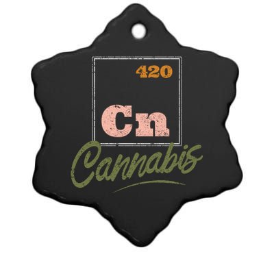 420 Cannabis Periodic Element Ceramic Star Ornament