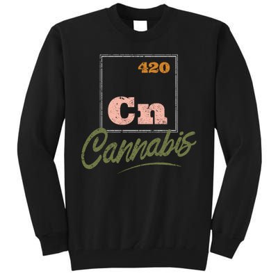 420 Cannabis Periodic Element Tall Sweatshirt