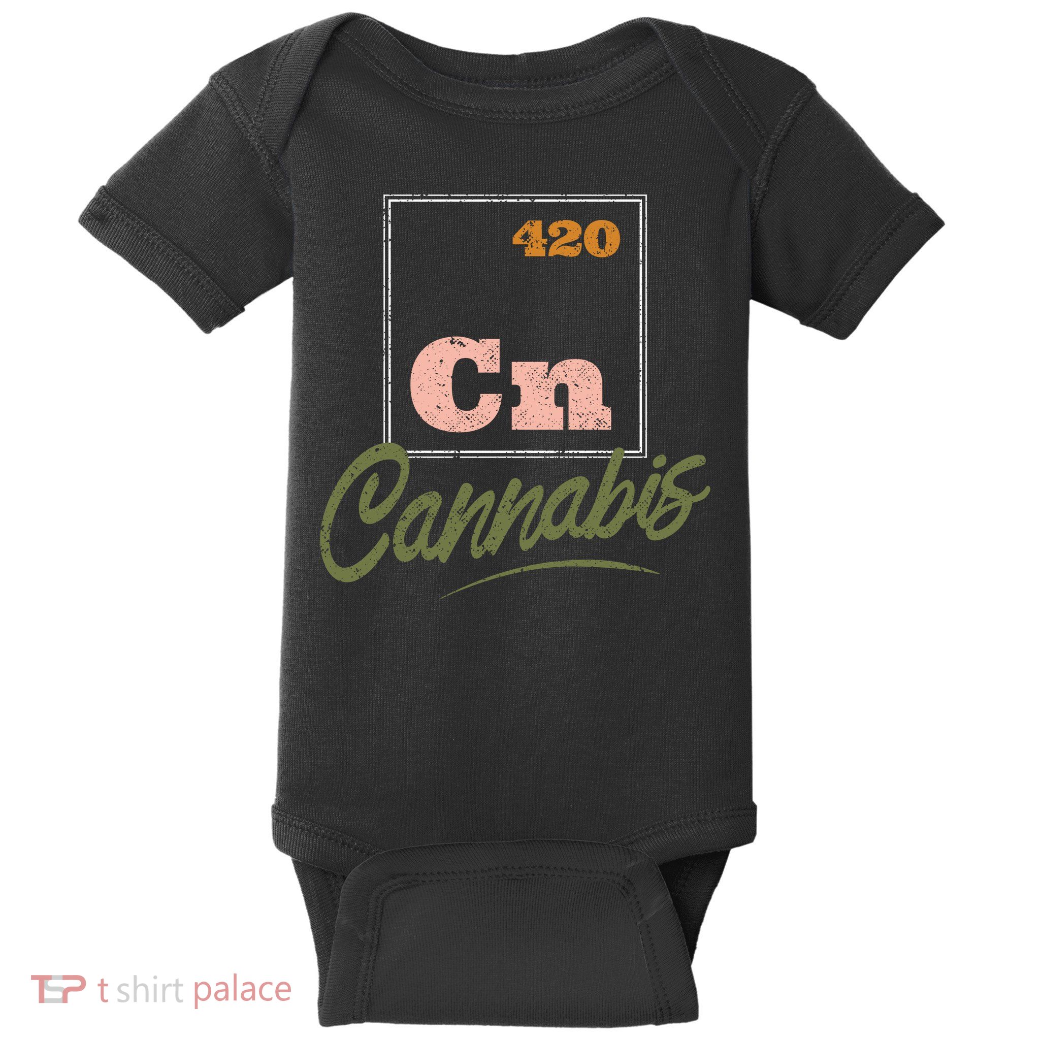 420 Cannabis Periodic Element Baby Bodysuit
