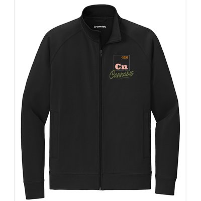 420 Cannabis Periodic Element Stretch Full-Zip Cadet Jacket