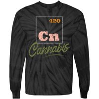 420 Cannabis Periodic Element Tie-Dye Long Sleeve Shirt